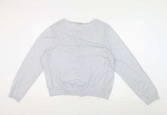Womens UK Size 18 New Look Grey Cardigan Jumper