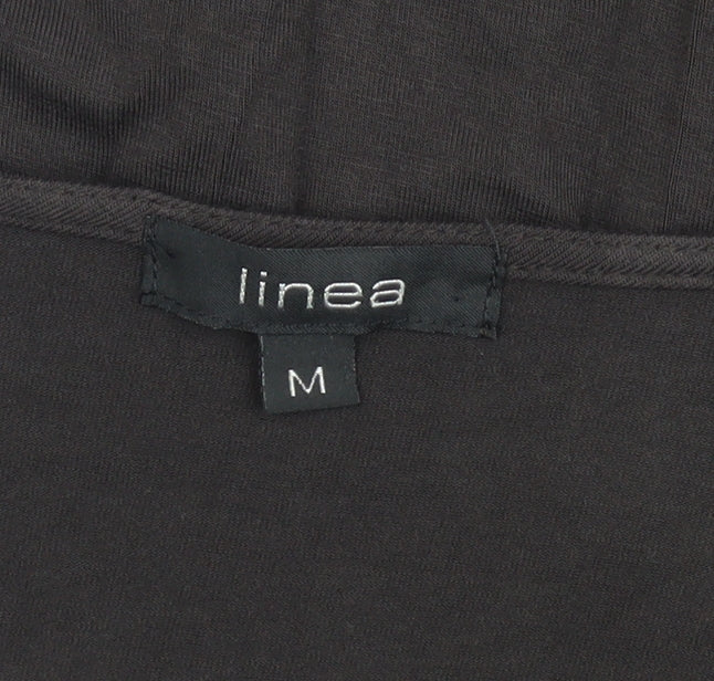 Womens UK Size M Linea Black Wrap Blouse