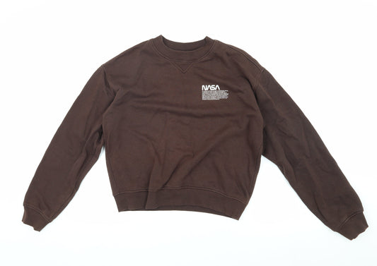 H&M Women’s Brown NASA Sweatshirt - Size 8