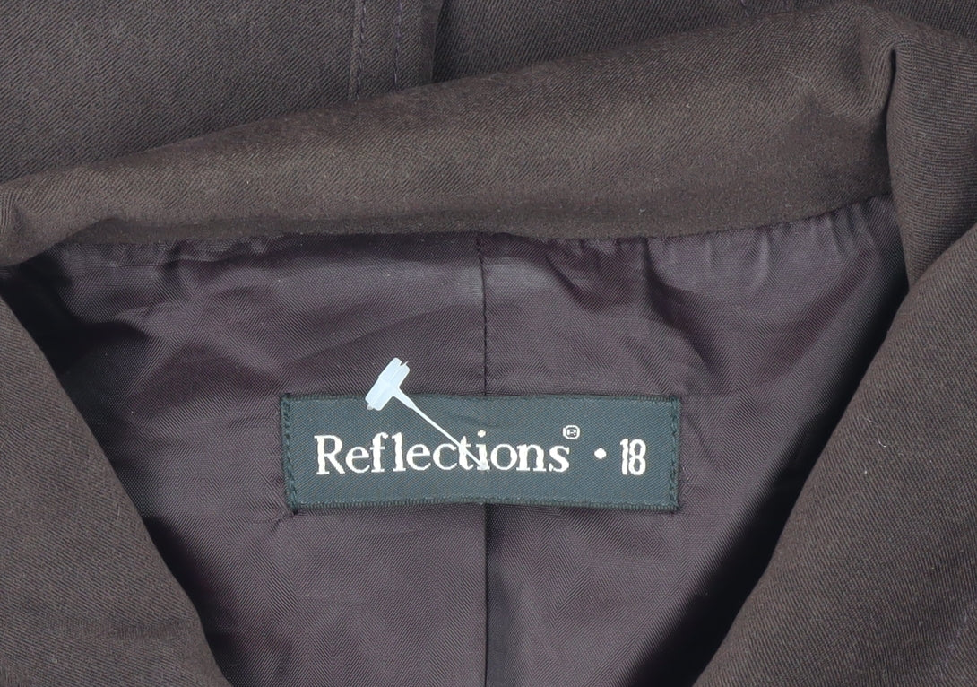 Womens UK Size 18 Reflections Brown Basic Jacket