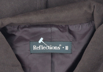 Womens UK Size 18 Reflections Brown Basic Jacket