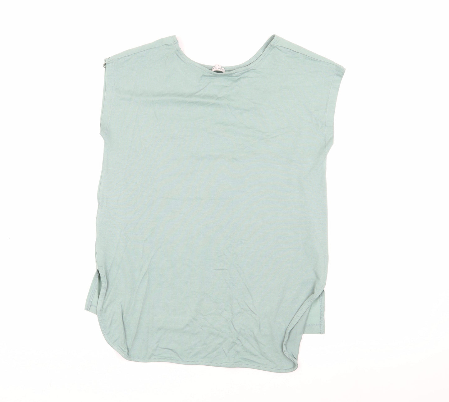 Womens UK Size 8 Peacocks Green Basic Blouse
