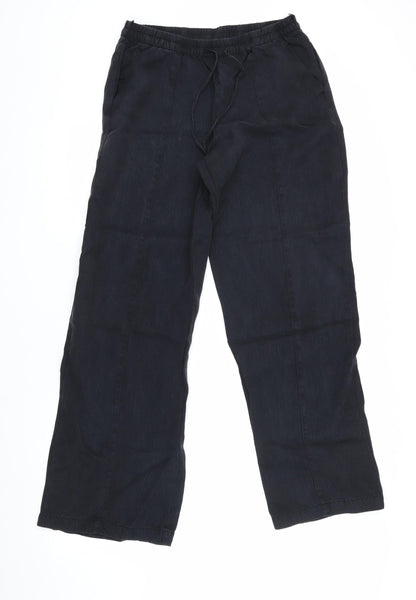 Zara Women's Black Wide-Leg Trousers, Size 26