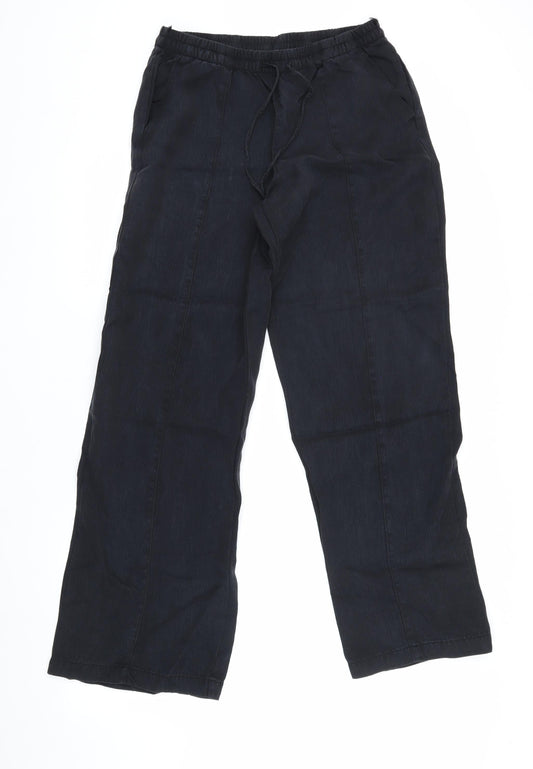 Zara Women's Black Wide-Leg Trousers, Size 26
