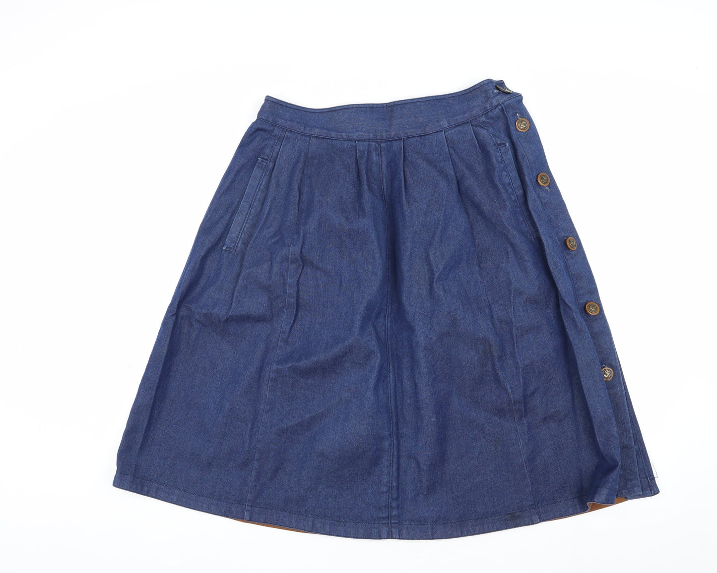 Womens UK Size L Zara A-Line Denim Skirt