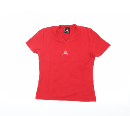 Womens UK Size M le coq sportif Red Basic T-Shirt