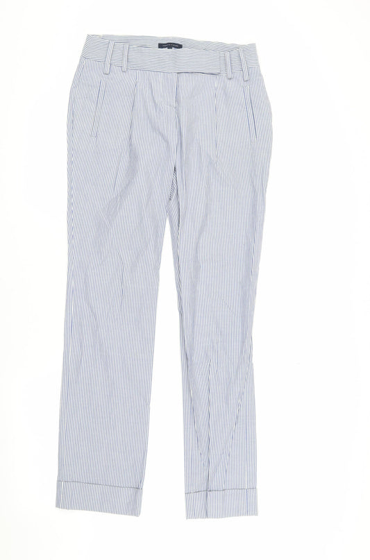 Tommy Hilfiger Women's Blue Striped Chino Trousers