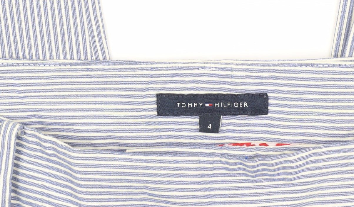 Womens UK Size 4 Tommy Hilfiger Regular Fit Chino Blue Trousers