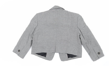 Marks and Spencer Stripe Blazer Women Black Size 16