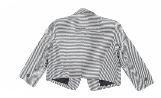 Marks and Spencer Stripe Blazer Women Black Size 16