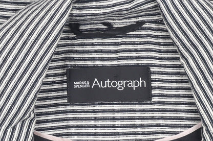 Marks and Spencer Stripe Blazer Women Black Size 16