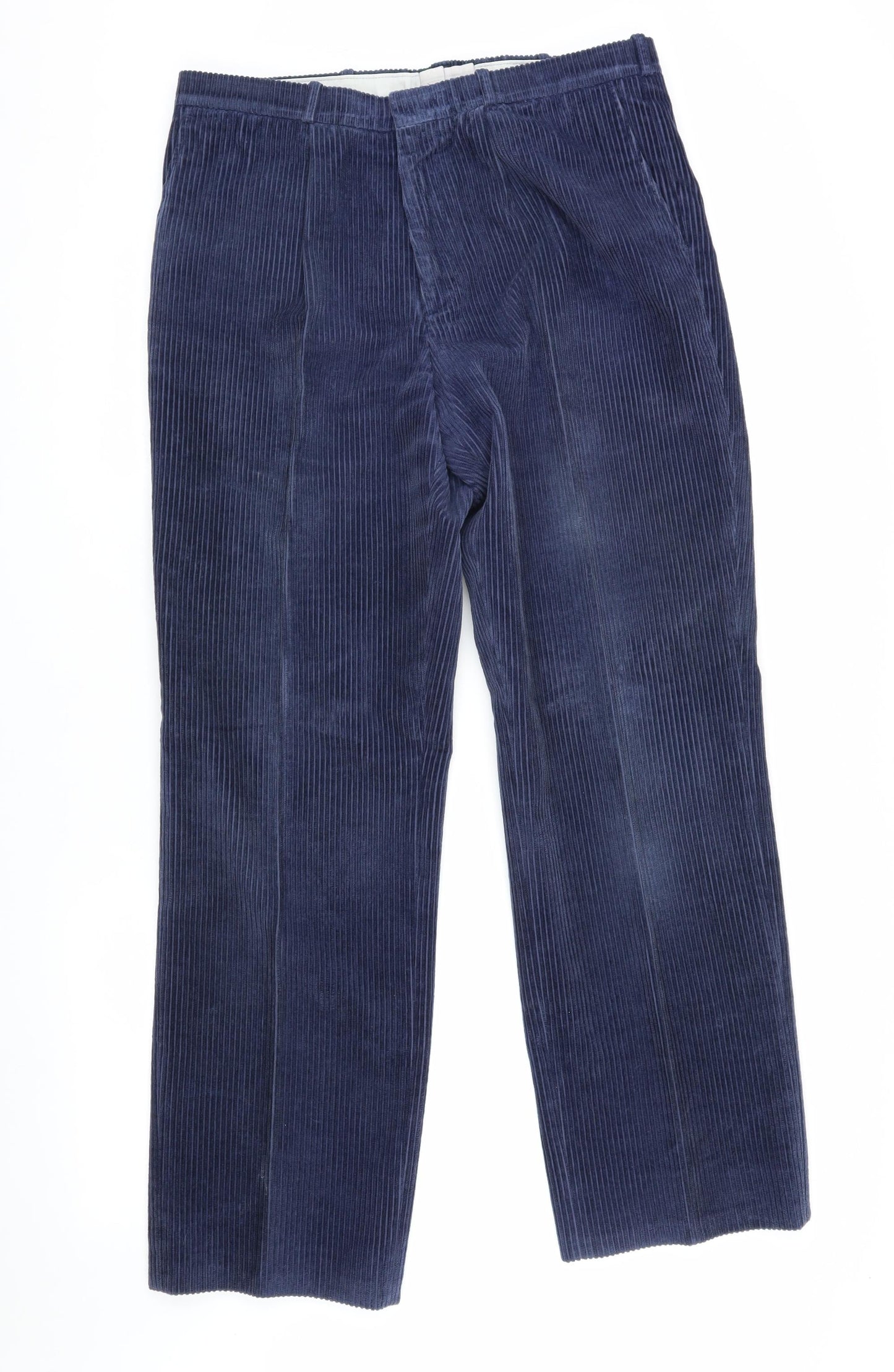 Farah Men's Blue Corduroy Trousers, Size 32