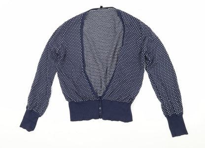 Womens UK Size L Marks and Spencer Blue Cardigan Jumper