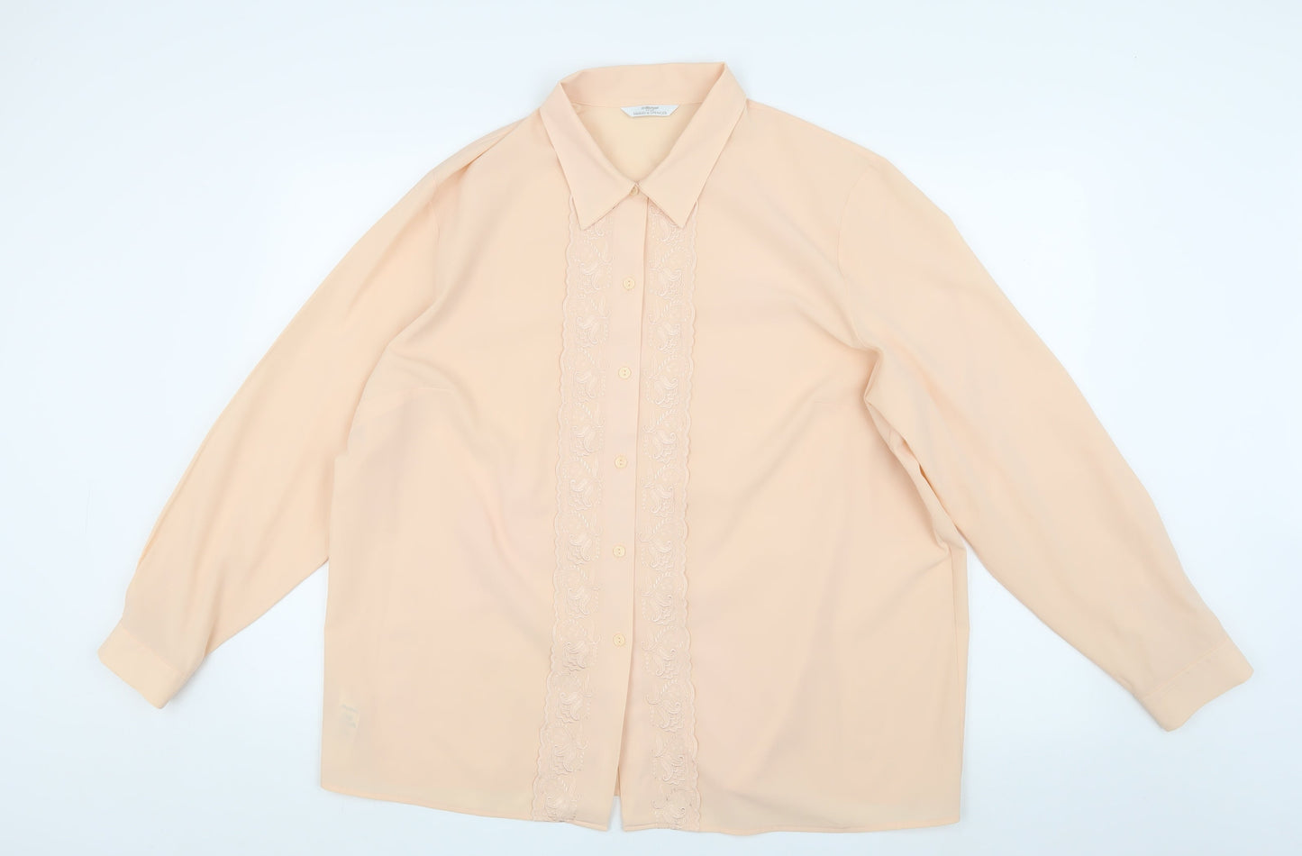 Womens UK Size 20 Marks and Spencer Beige Basic Blouse