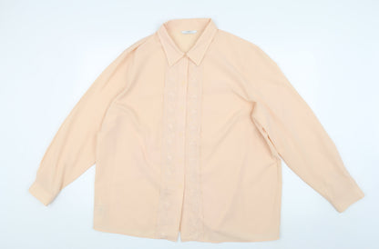 Womens UK Size 20 Marks and Spencer Beige Basic Blouse