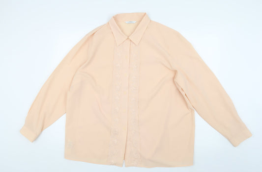 Womens UK Size 20 Marks and Spencer Beige Basic Blouse