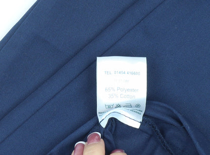 Womens UK Size 10 Alexandra Regular Fit Workwear Blue Trousers