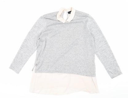 Womens UK Size 10 Wallis Grey Pullover Jumper