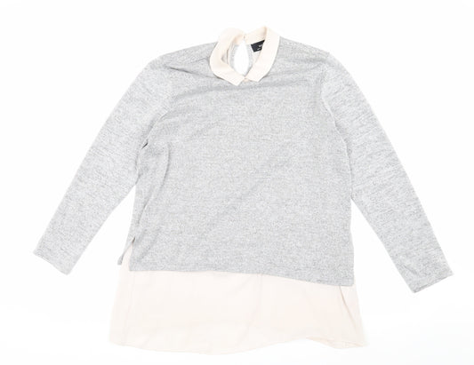 Womens UK Size 10 Wallis Grey Pullover Jumper