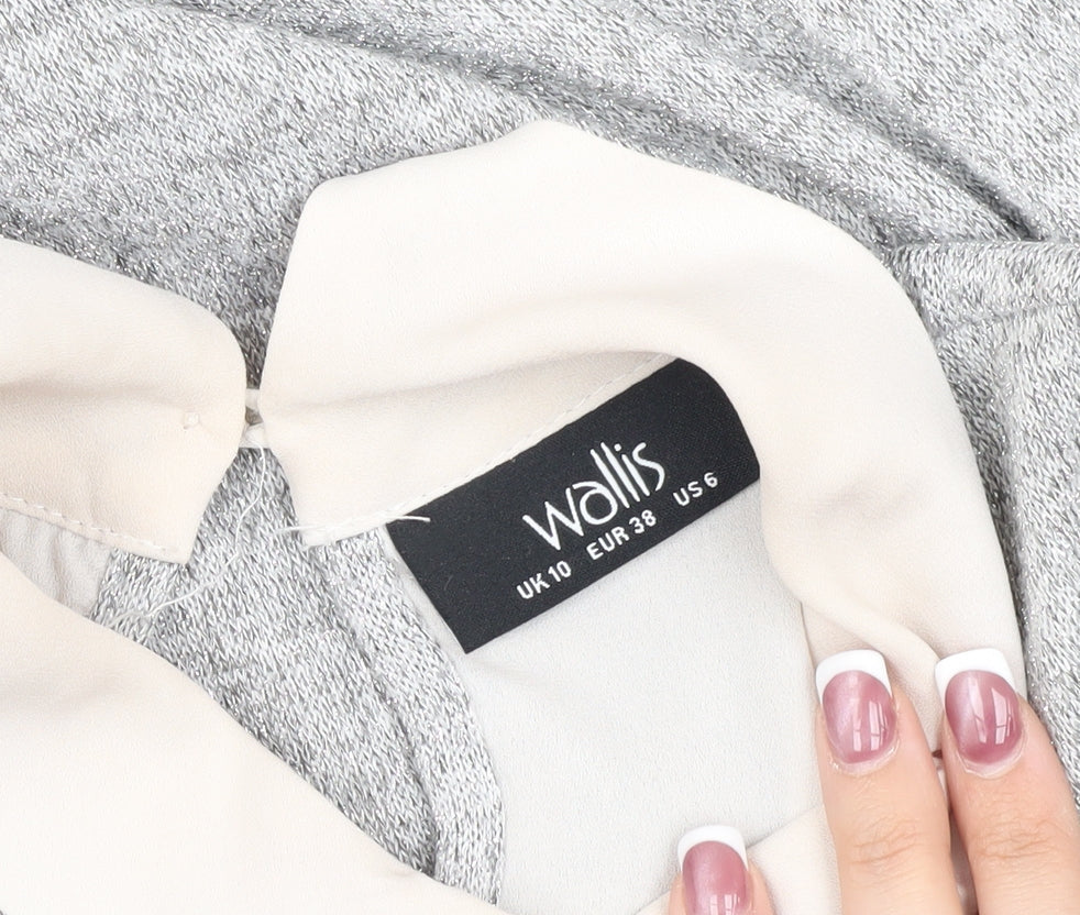 Womens UK Size 10 Wallis Grey Pullover Jumper