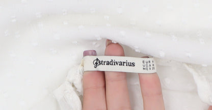 Womens UK Size 12 Stradivarius White Basic Blouse