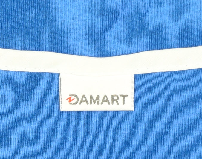 Damart Women's Blue Embroidered T-Shirt XL