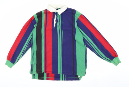 J. Crew Men's Striped Multicoloured Polo Shirt S