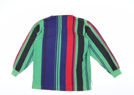 J. Crew Men's Striped Multicoloured Polo Shirt S