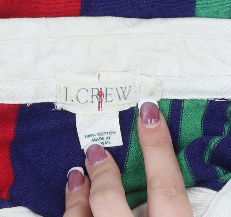J. Crew Men's Striped Multicoloured Polo Shirt S