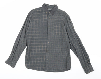 Limited Men's Grey Check Shirt M Slim Fit
