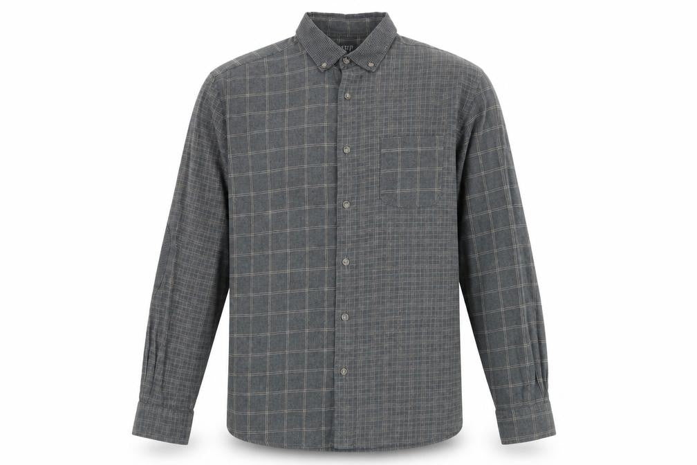 Limited Men's Grey Check Shirt M Slim Fit
