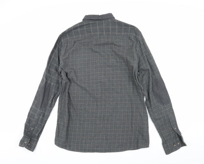 Limited Men's Grey Check Shirt M Slim Fit