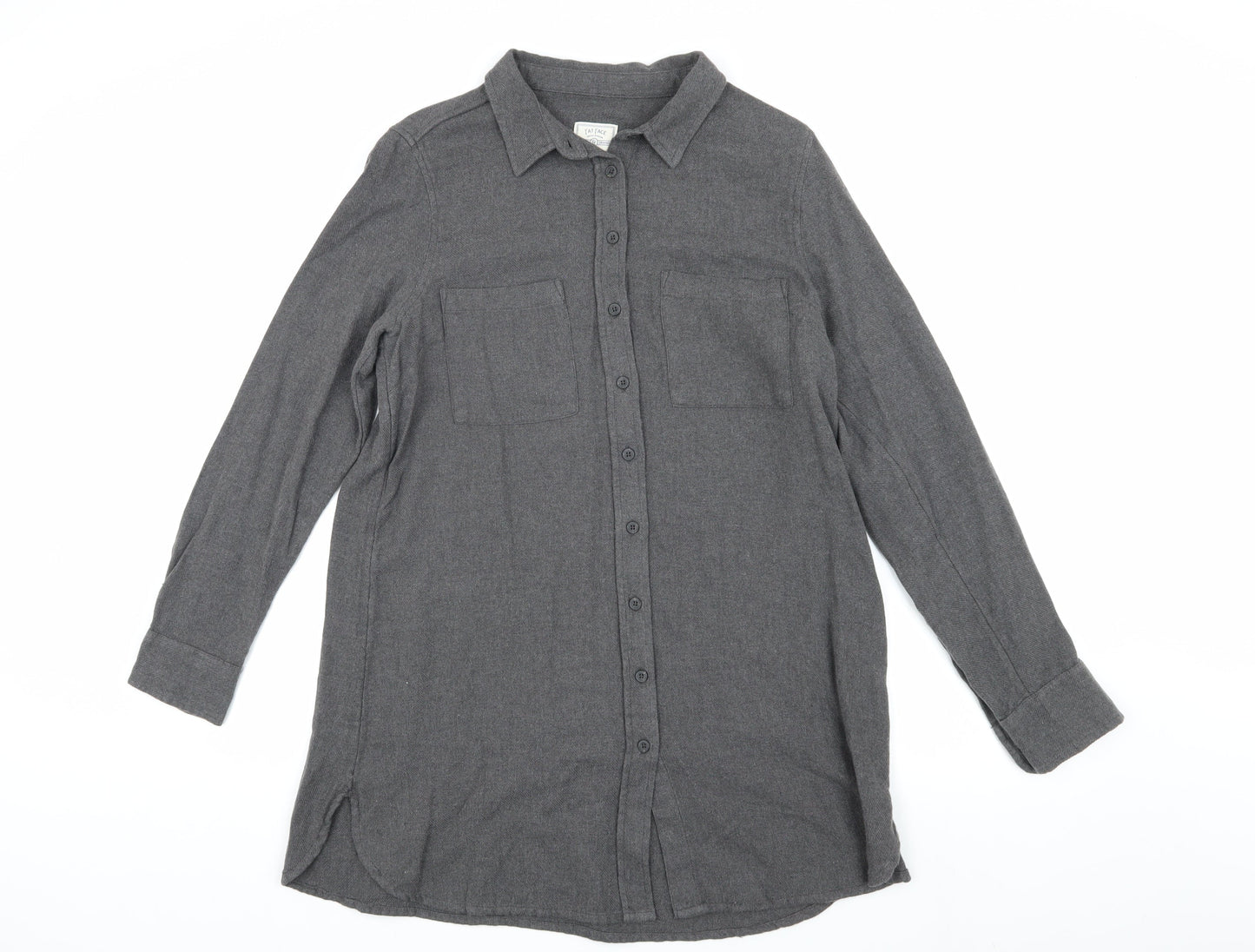 FatFace Men's Grey Long Sleeve Button-Up Shirt Size L