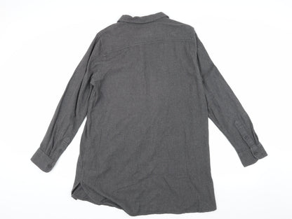 FatFace Men's Grey Long Sleeve Button-Up Shirt Size L
