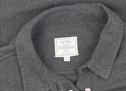 FatFace Men's Grey Long Sleeve Button-Up Shirt Size L