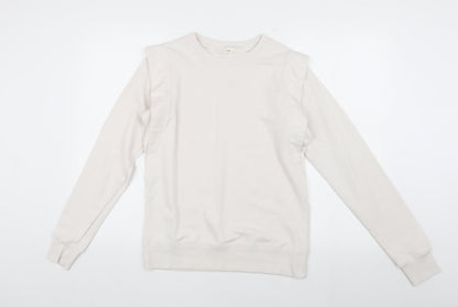 hush Women's Ivory XS Pullover Sweatshirt, Casual Wear