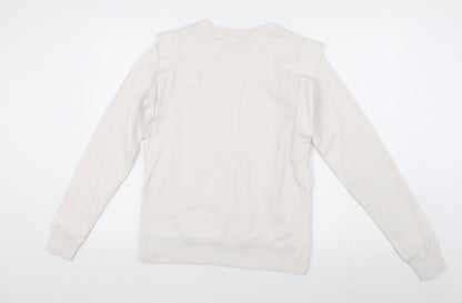 hush Women's Ivory XS Pullover Sweatshirt, Casual Wear