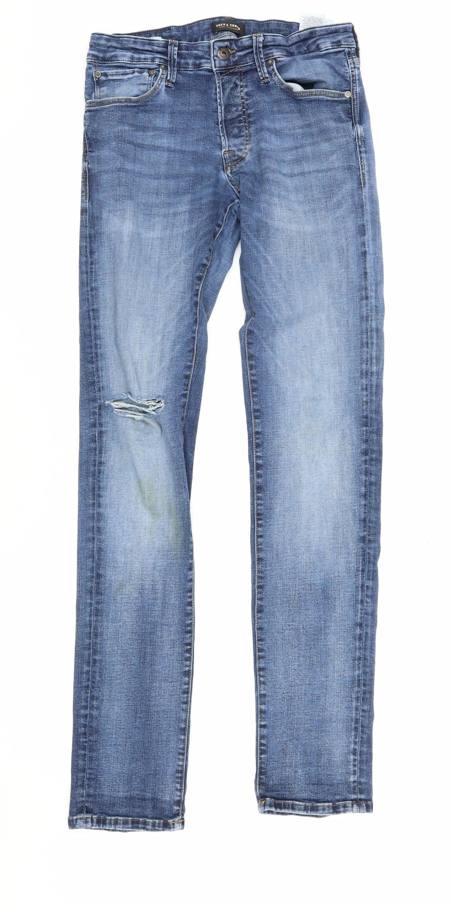 Jack & Jones Men's Blue Slim Straight Jeans