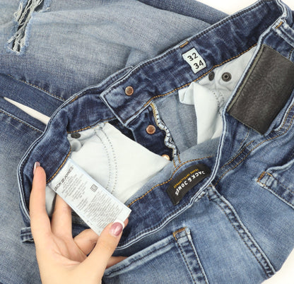 Jack & Jones Men's Blue Slim Straight Jeans