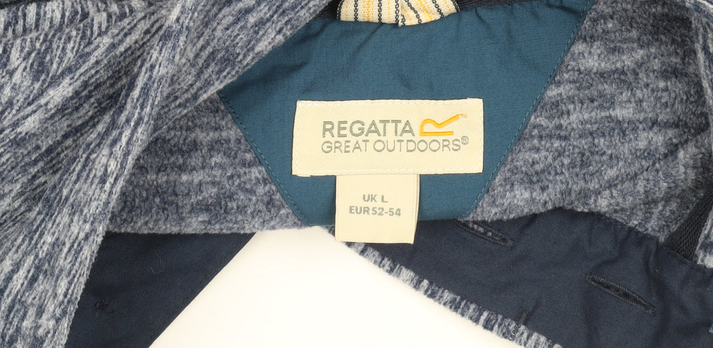 Mens UK Size L Regatta Blue 1/2 Zip Sweatshirt