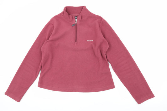 Reebok Women's Red Henley Sweatshirt Size 12