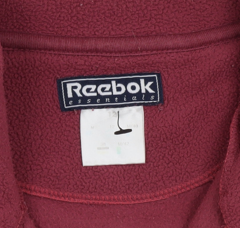 Reebok Women's Red Henley Sweatshirt Size 12
