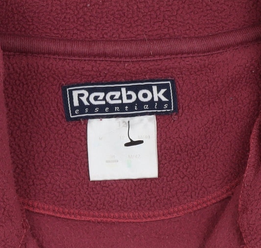 Reebok Women's Red Henley Sweatshirt Size 12