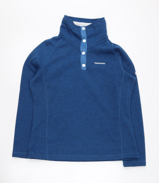 Craghoppers Women's Blue Henley Fleece Sweatshirt Size 14