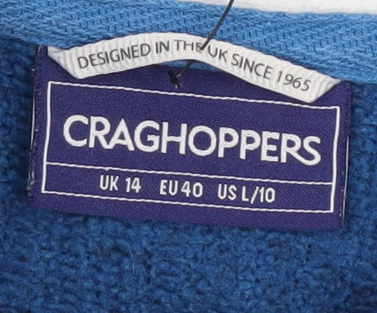 Craghoppers Women's Blue Henley Fleece Sweatshirt Size 14