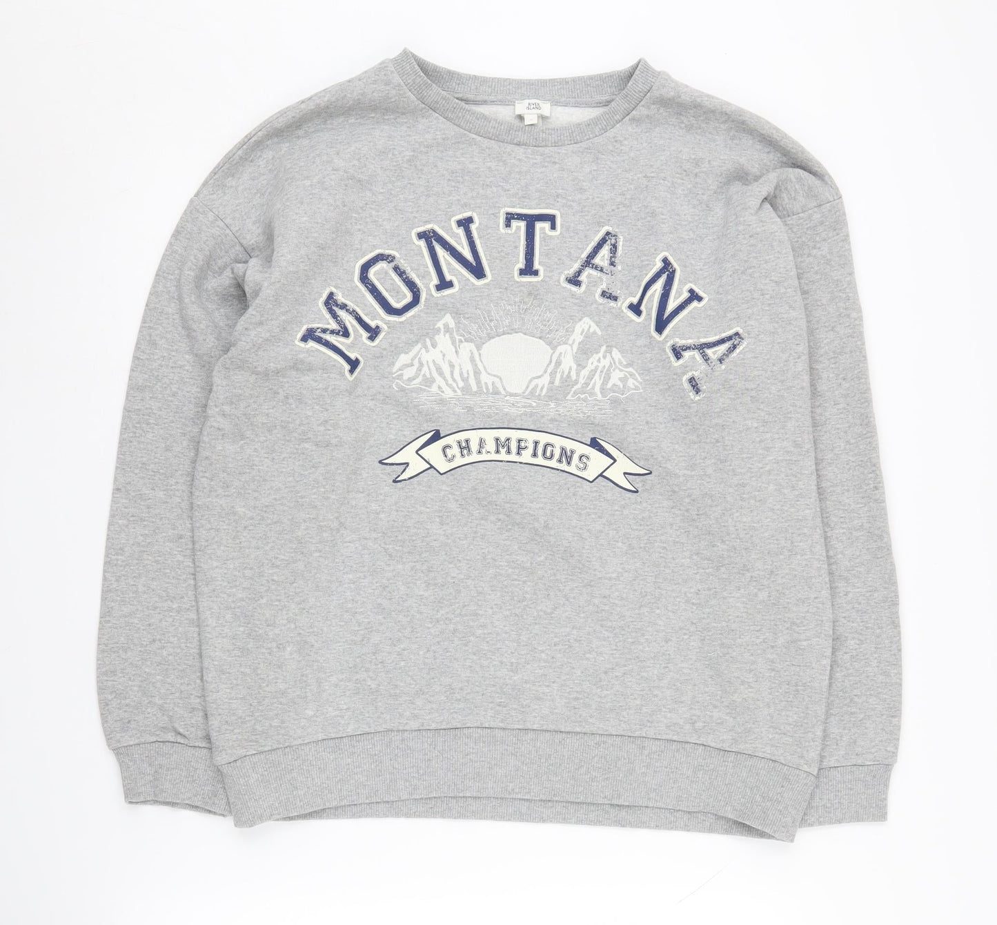 River Island Women's Grey Pullover Sweatshirt Small
