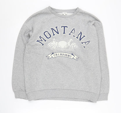 River Island Women's Grey Pullover Sweatshirt Small