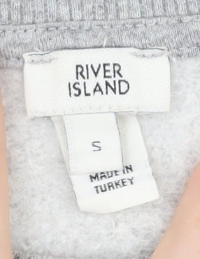 River Island Women's Grey Pullover Sweatshirt Small