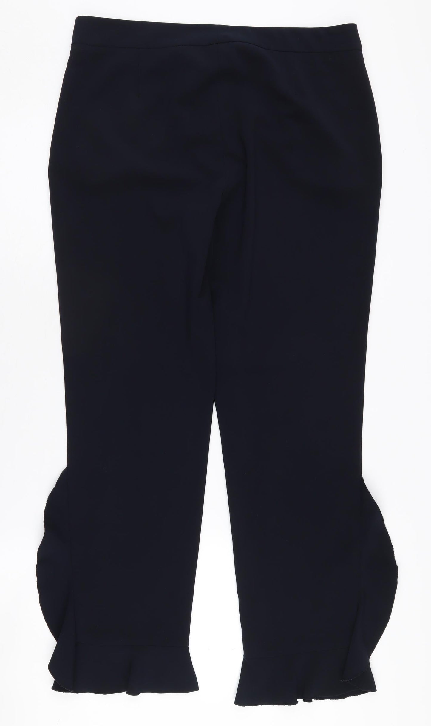 Zara Basic Women's Cropped Black Trousers Size M