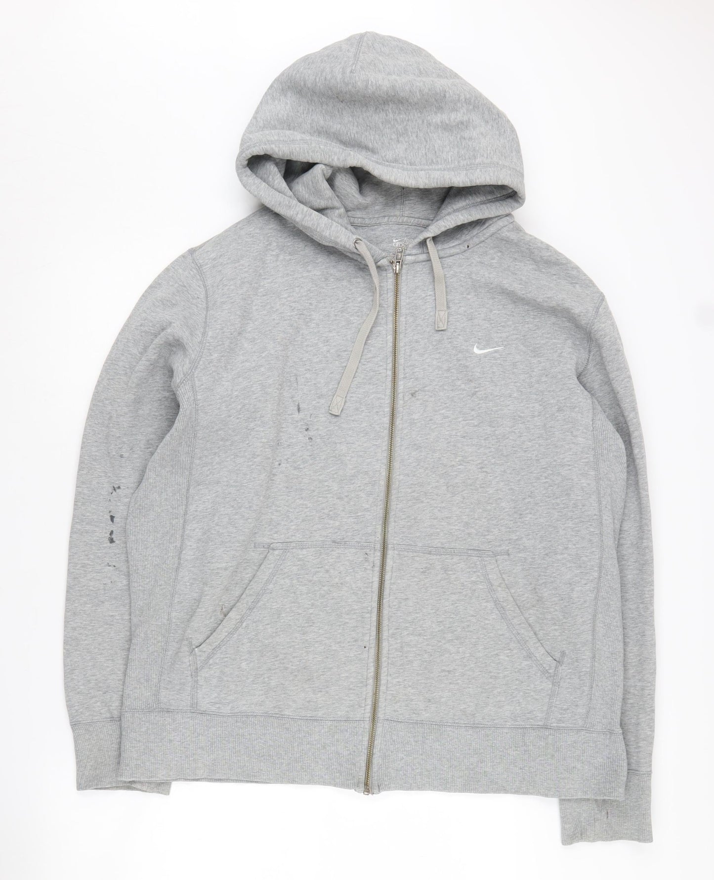 Mens UK Size L Nike Grey Full Zip Hoodie